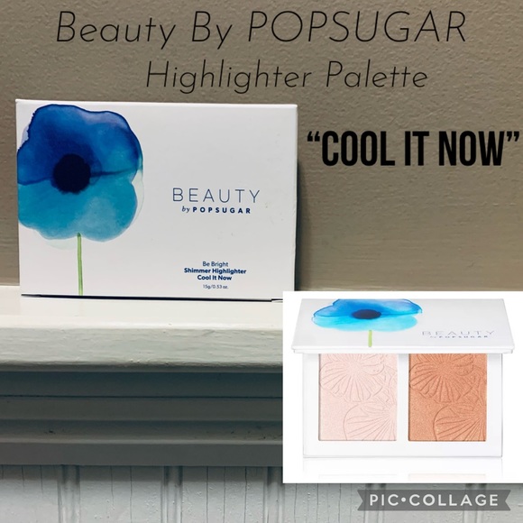 NWT BEAUTY by POPSUGAR “Be Bright” Shimmer Highlighter Palette “COOL IT NOW” - Picture 1 of 7